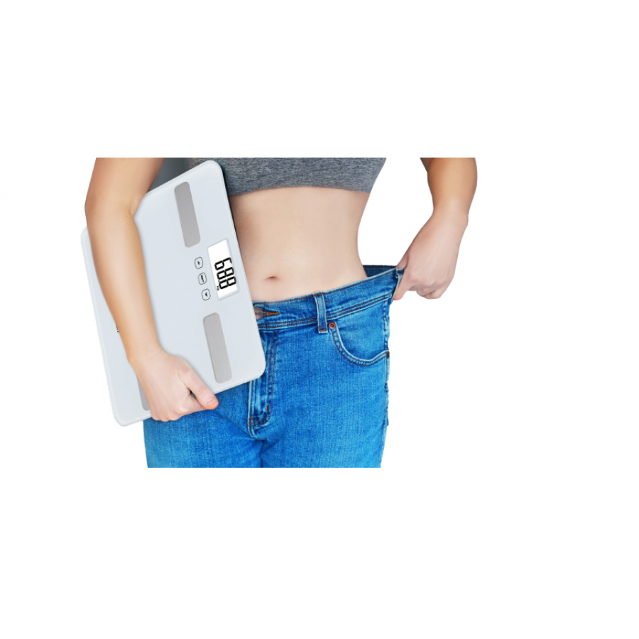 Cantar De Baie, Cantarirea Greutatii Corporale, Precizie Ridicata, Suporta Greutatea Maxima De 150kg, Afisaj Digital, Diverse Functii, Alb