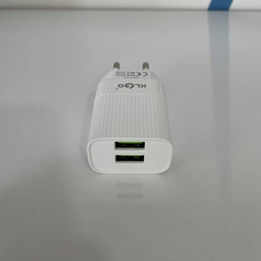 Incarcator de priza cu 2 Porturi USB, Intrare AC/DC 100 - 240 V, Port 1 1 A, Port 2 2.1 A, Alb