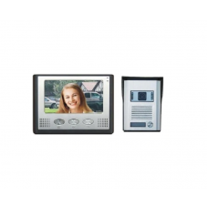 Set Interfon Video cu Ecran TFT LCD 7 inch, Unghi Vizionare 92°, 8 melodii, Carcasa din Aluminiu, IP56 Waterproof, Culori HD, Argintiu