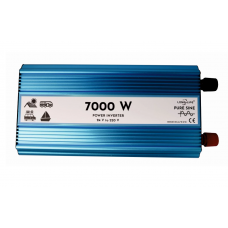 Invertor de 7000W cu Sinus Pur, Protectie la suprasarcina si supratensiune, 24V-220V, Albastru