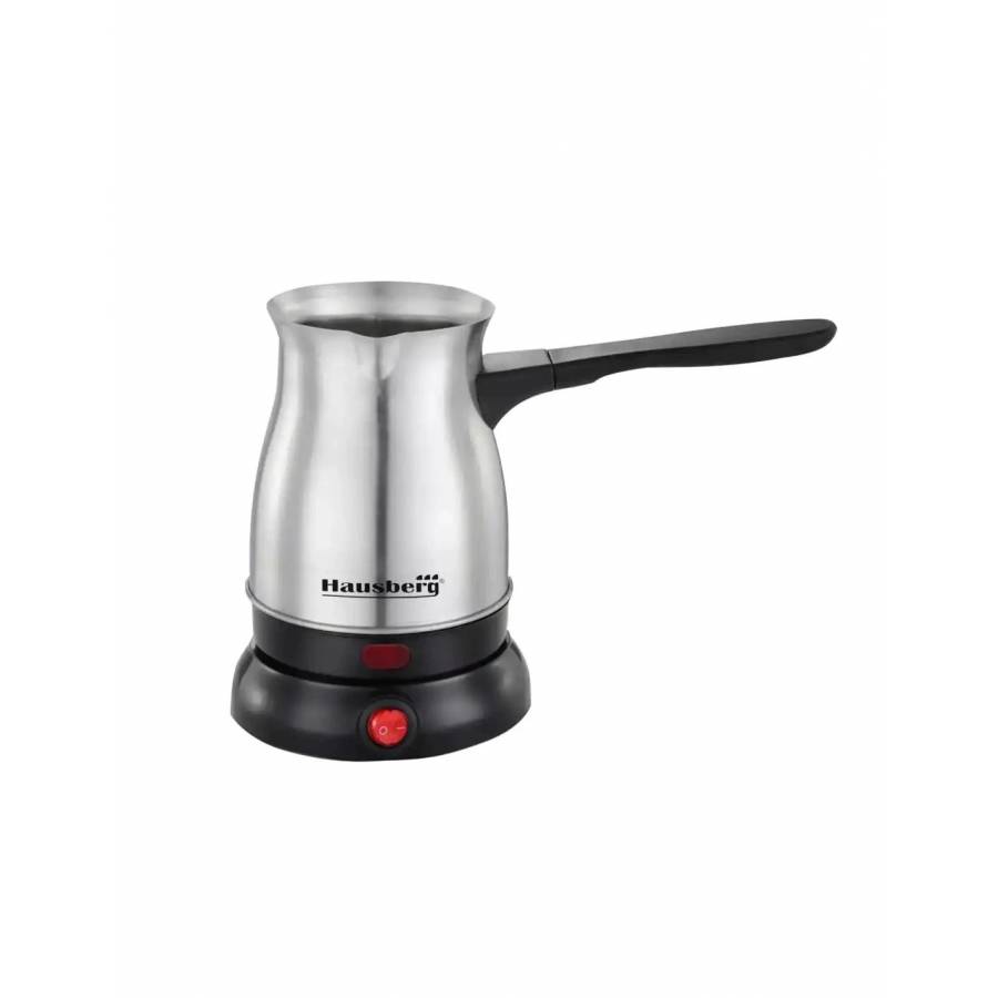 Ibric electric de cafea din Otel Inoxidabil, 800 W, Rotire la 360°, 800 ml,Indicator luminos, Anti-alunecare, Argintiu