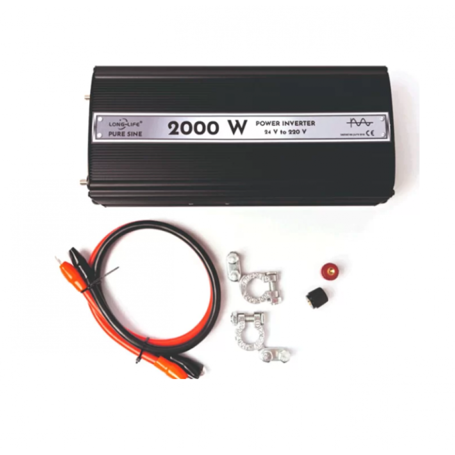 Kit Sistem Off-Grid 740W pe 24V cu Baterii, Invertor Sinus Pur 2000W 24V, Panou solar 380W, Incarcare MPPT
