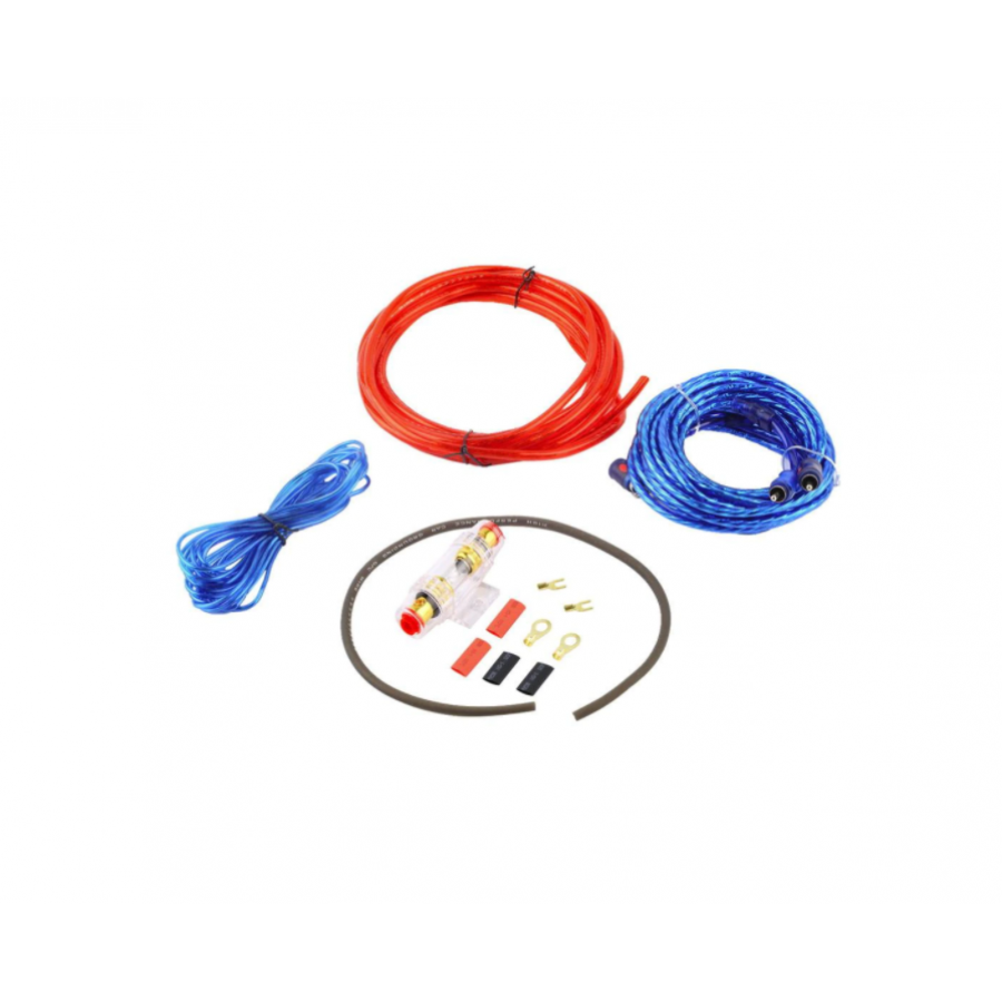 Kit Auto KlaussTech de Cabluri pentru conectare statie, Subwoofer Muzical max 500 W / 3000 W, Multicolor