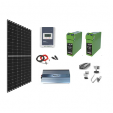 Set Solar OFF-GRID de 740W pe 24V, Invertor Sinus Pur 8000W 24V, Panou monocristalin 380W, Cablu solar inclus
