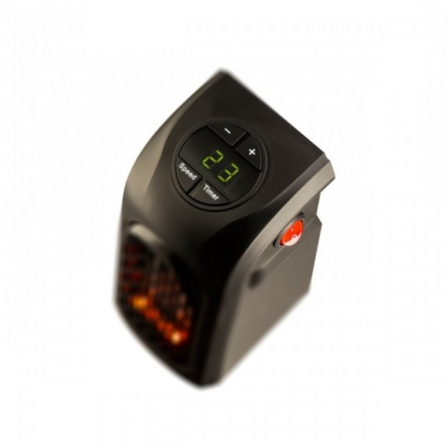 Aeroterma Portabila KlaussTech, 400W, Display Digital, Termostat Reglabil, Maner Transport, Protectia Impotrivia Incalzirii, Negru