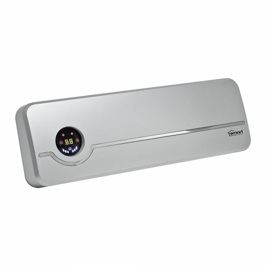 Aeroterma De Perete, Putere 2000w, 2 Trepte De Utilizare, Termostat, Multiple Functii, Siguranta Sporita, Ip20, Gri