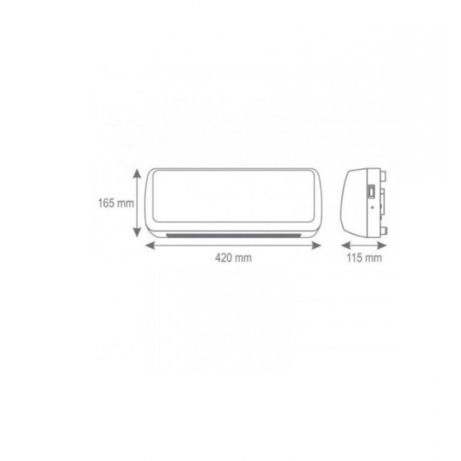 Aeroterma De Perete, Putere 2000w, 2 Trepte De Utilizare, Termostat, Multiple Functii, Siguranta Sporita, Ip20, Alb