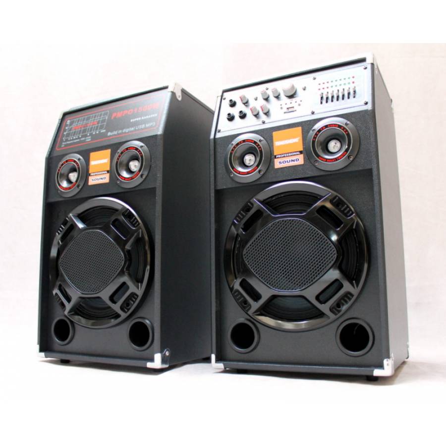 Boxe Active Klausstech Profesionale Mp-284bt Bluetooth/usb/sd/card/radio, Negru/Rosu