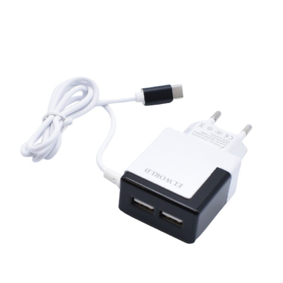 Incarcator Retea, Klausstech, Fast Charging, 2xusb, Typec, Modern, Ergonomic, Rezistent, Alb/negru