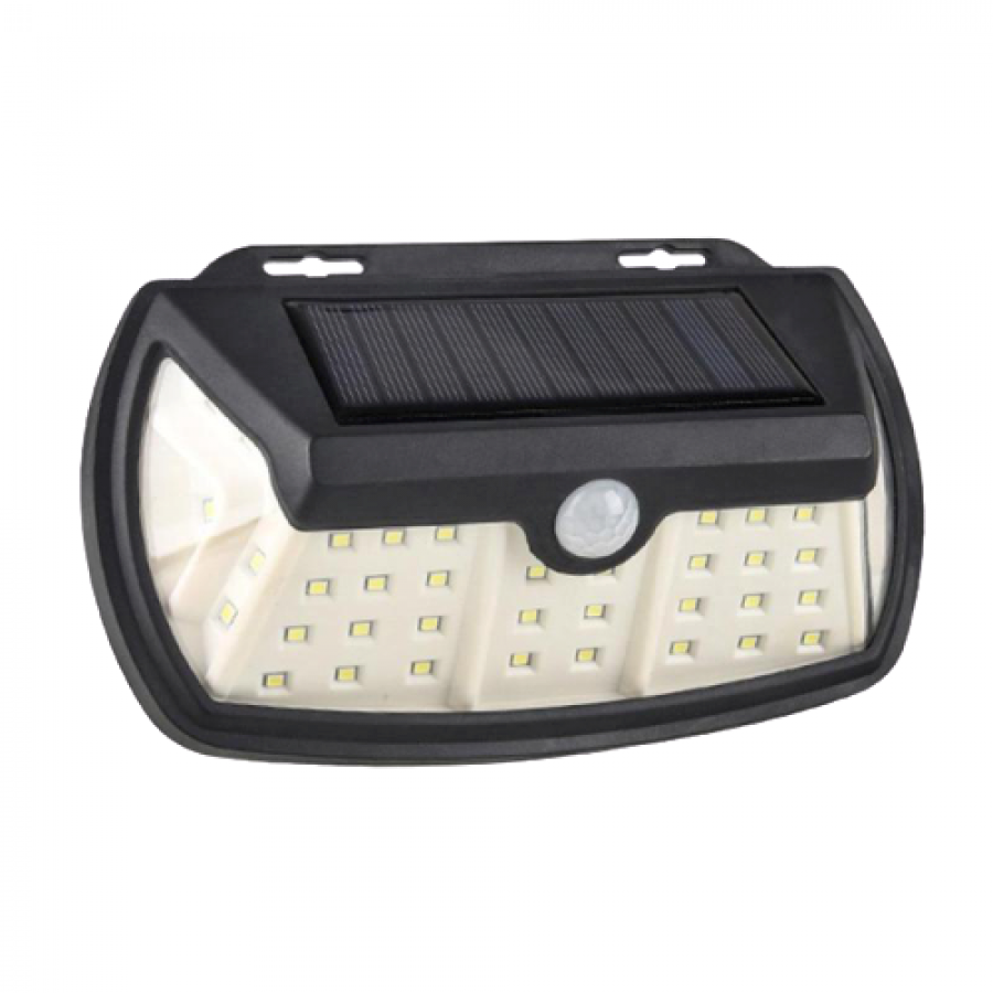 Lampa Solara Klausstech, Economica, 42 De Led-uri, Ergonomica, Usor De Instalat, Design Modern, Consum Redus De Energie, Negru