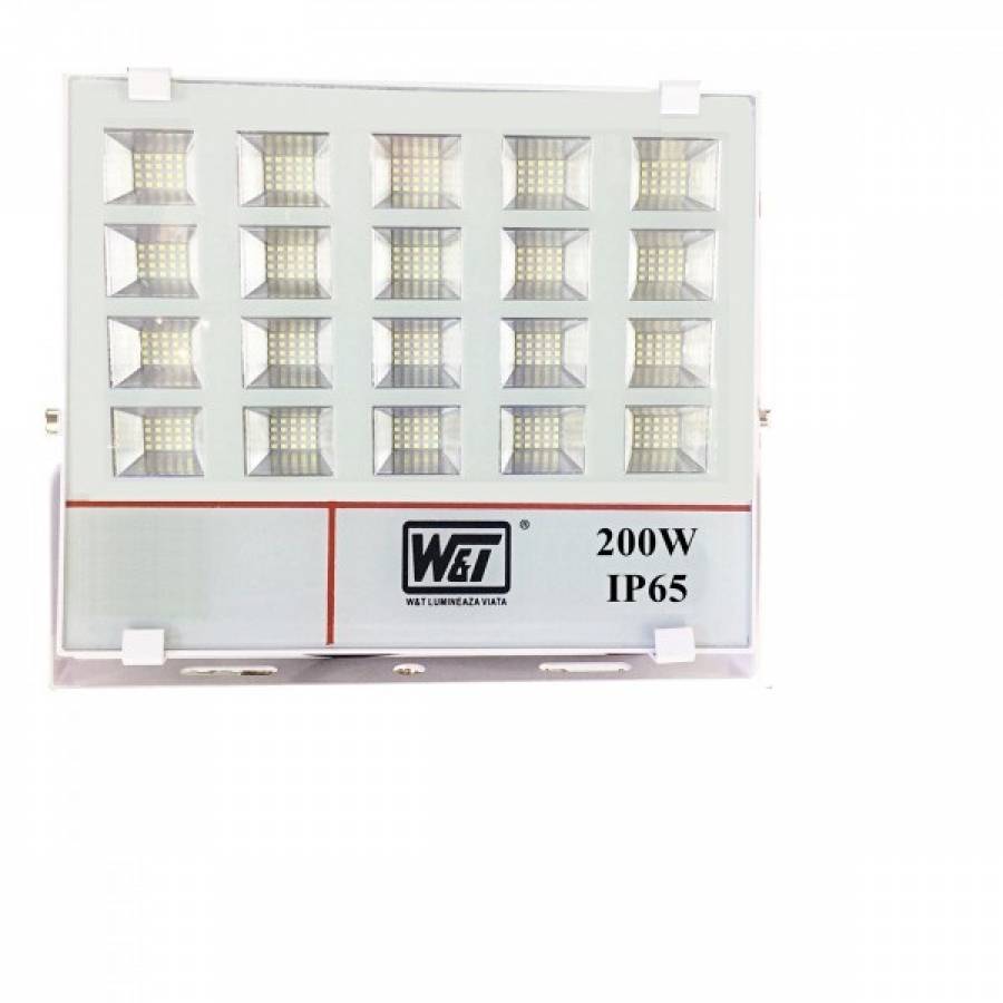 Proiector LED, Putere 200W, Lumina Rece, 14000 Lumeni, 120°, Usor, Alb