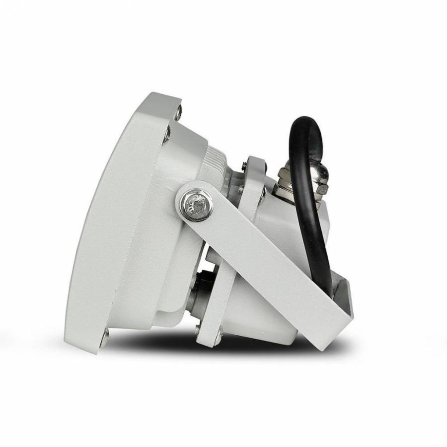 Reflector LED, Putere 10W, Lumina RGB, Control prin Telecomanda, Rezistent, IP65, Gri