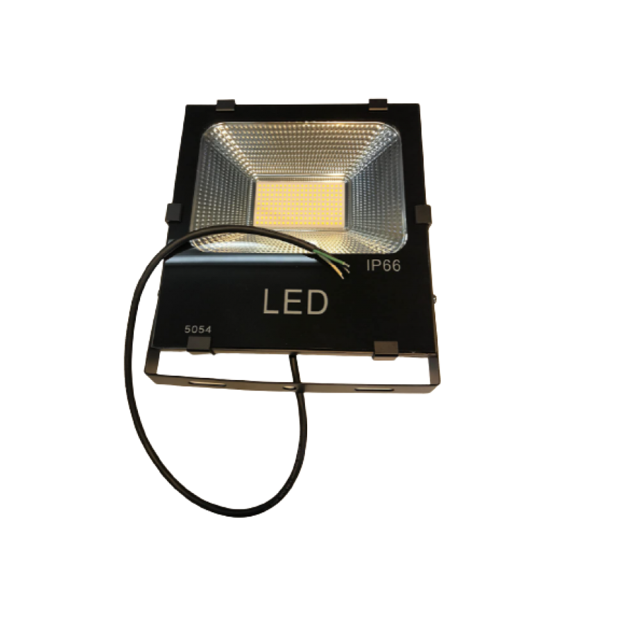 Proiector Solar, KlaussTech, Putere 100W, Panou Solar Inclus, Usor de Instalat, Modern, Usor de Folosit,  Negru