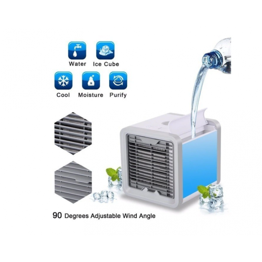 Umidificator De Aer, 3 Functii, Alimentare Usb, Lumina Led, Silentios, Compact, Simplu De Folosit, Consum Redus De Energie, Alb/albastru