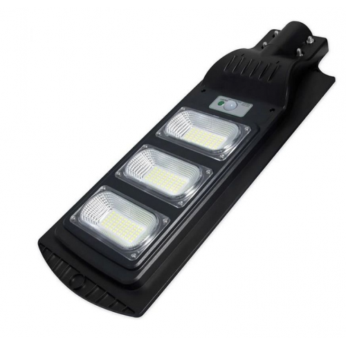 Lampa KlaussTech Solara LED SMD cu Senzor de miscare si Telecomanda, 150 W, IP65, 6000 K, 3000 lm, Carcasa ABS, Autonomie 30000 h, Negru