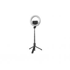 Lampa Circulara Profesionala KlaussTech, 5 inch, Cu Trepied, LED, Usor de Folosit, Usor de Instalat, Lumina Puternica, Destinat pentru Fotografii Profesionale, Negru