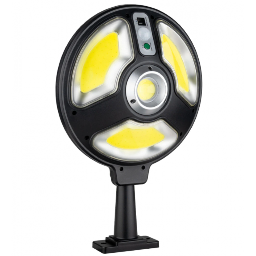 Lampa Solara KlaussTech cu Acumulator, Telecomanda, Panou solar, 3000 mhA, Negru