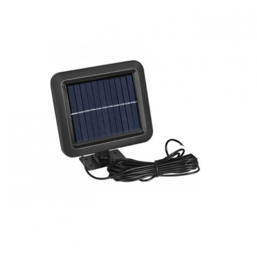 Lampa Solara KlaussTech 6W cu Panou solar, Senzor, Acumulator incorporat, Plastic, Modern, Negru