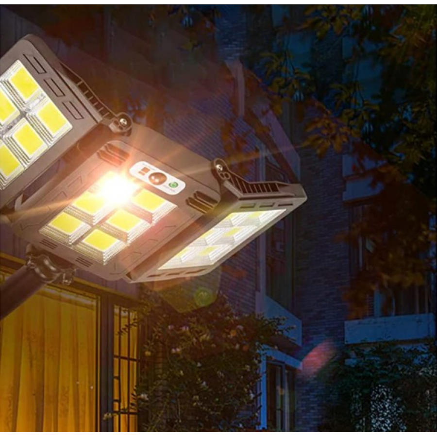 Lampa Solara KlaussTech pliabila cu Senzor de Miscare, Acumulator litiu, ABS, 3 Moduri de iluminare, 100 W, IP65, Negru