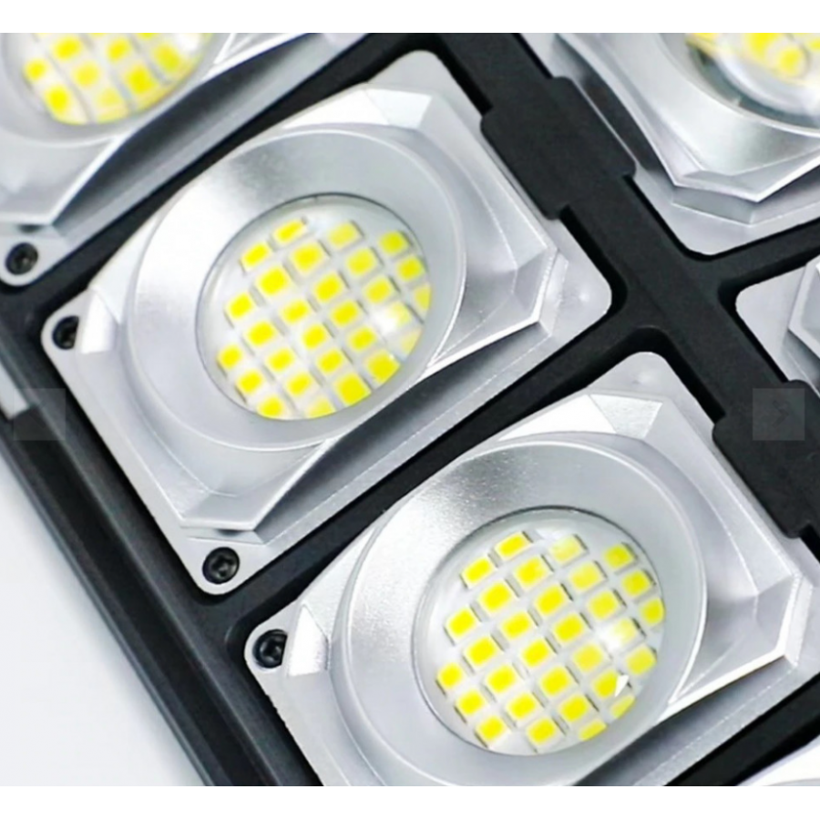 Lampa KlaussTech Solara Stradala, LED SMD de 60 W, IP65, 3600 lm, 6000 k, Control de la distanta, 3000 mAH, ABS, Negru