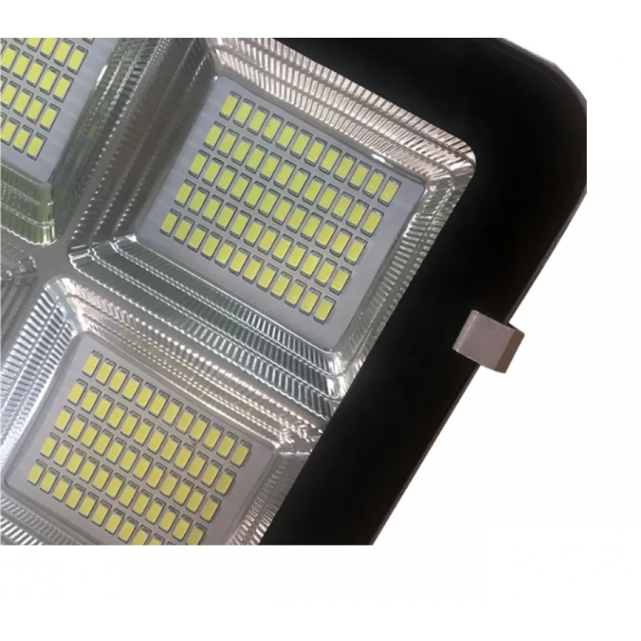 Lampa Solara KlaussTech de 500 W, Panou solar 35W 68 x 35 cm, 456 LED SMD, Brat montare, IP68, 3000 mAH, Negru