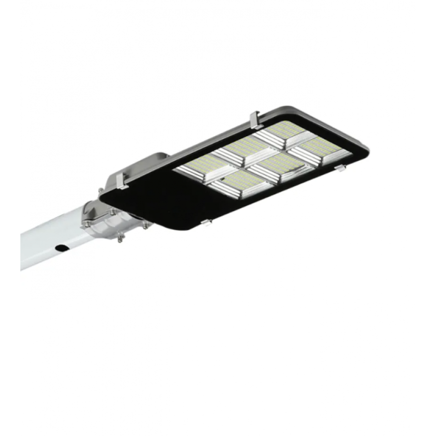 Lampa Solara KlaussTech de 500 W, Panou solar 35W 68 x 35 cm, 456 LED SMD, Brat montare, IP68, 3000 mAH, Negru