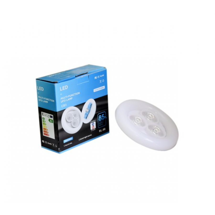 Lampa LED KlaussTech, 28 W,  Tensiune 230 V, Plastic, Forma rotunda, Culoare Alb