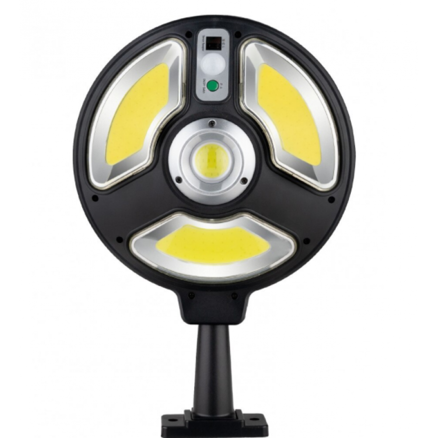 Lampa Solara KlaussTech cu Acumulator, Telecomanda, Panou solar, 3000 mhA, Negru