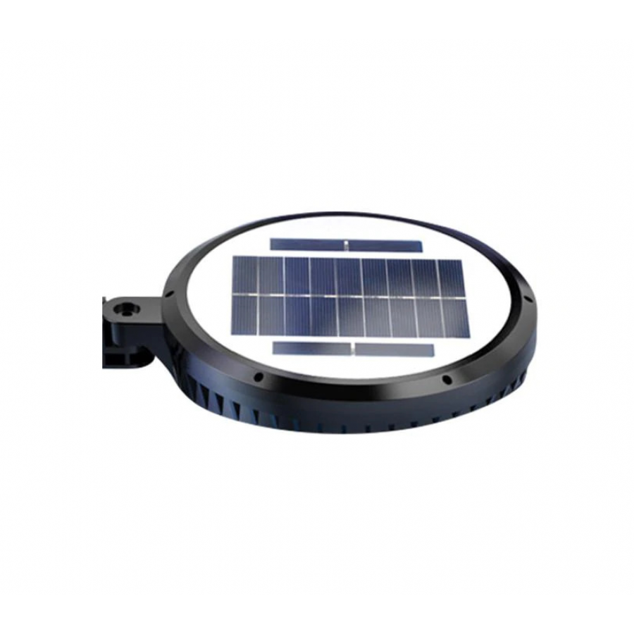 Lampa Solara KlaussTech 70 LED, Telecomanda, Acumulator 2400 mAH, Panou solar, IP65, 450 lm, Negru