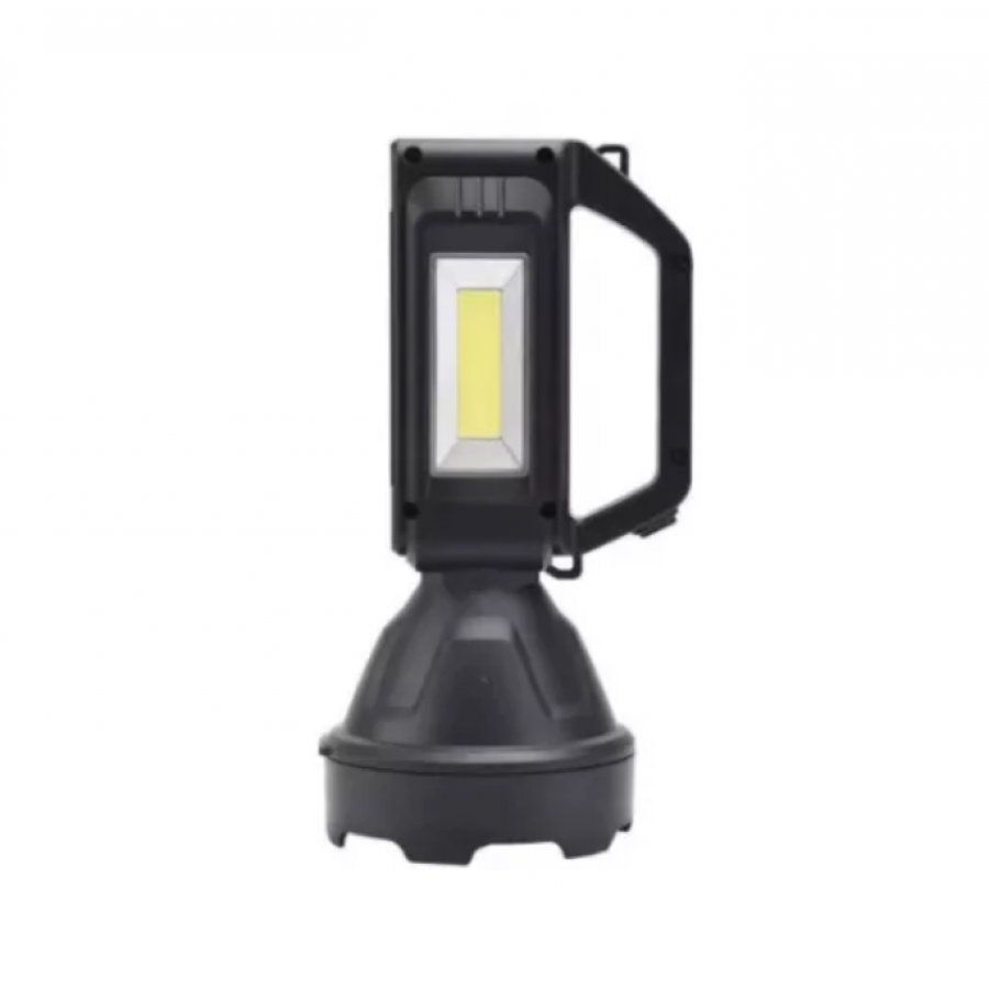 Lanterna KlaussTech de mana cu Iluminare laterala, Impermeabila, Functie Power Bank, Rezistent la impact, Negru