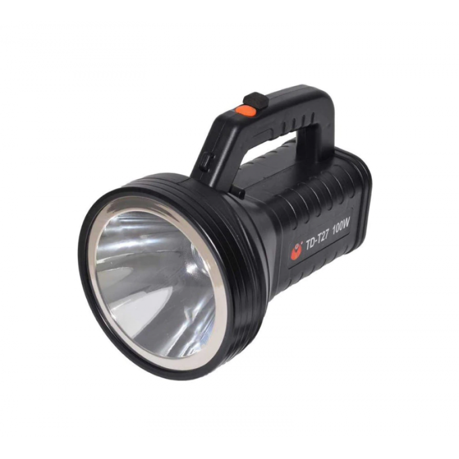 Lanterna KlaussTech cu LED 100 W, 1500 lm, Acumulator Li-ion 6000 mAH, Plastic ABS, 2 Faze de lumina, Negru