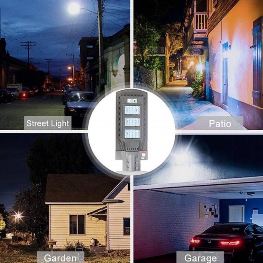 Lampa Solara KlaussTech 90 W, 6500 K,  Baterie 12000 mAH, IP65, Panou solar 6V 15W, Modern, Negru