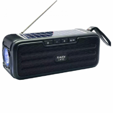 Boxa Portabila, Panou Solar Incorporat, , Stick, Usb, Jack, Lanterna, Ergonomica, Bluetooth 5.0, Radio Fm, Negru