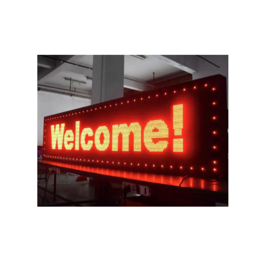 Reclama Luminoasa KlaussTech 400 x 40 cm, LED Rosu, Wi-Fi, Temperatura, Unghi 120°, ABS, Negru