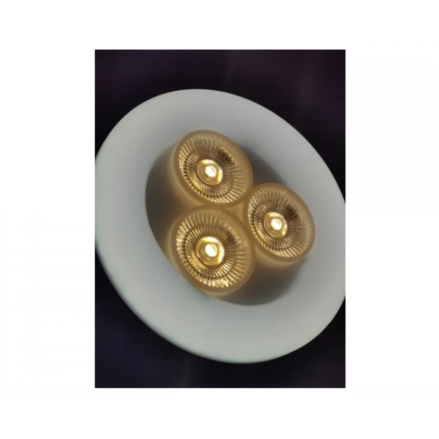 Lampa LED KlaussTech, 28 W,  Tensiune 230 V, Plastic, Forma rotunda, Culoare Alb