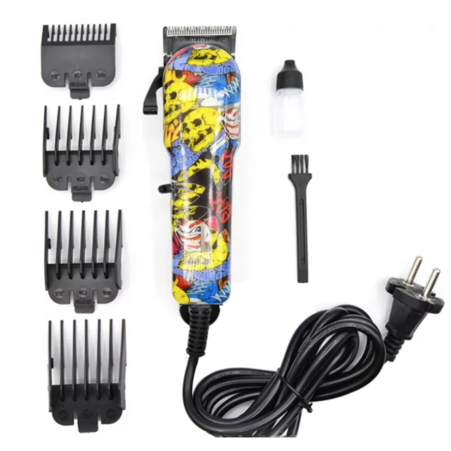 Aparat de Tuns 8 W, Lame din Otel inoxidabil, Capete 3/6/9/12 mm, Metal si Plastic, 6500 RPM, Design ergonomie, Silentios, Multicolor