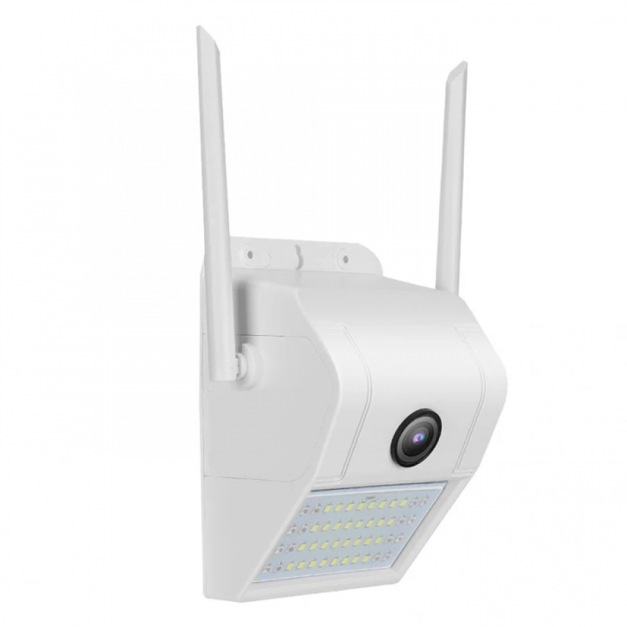 Camera KlaussTech de supraveghere HD 1080P, Wifi, Unghi 160, Alarma, 4W, IP66, Culoare Alb