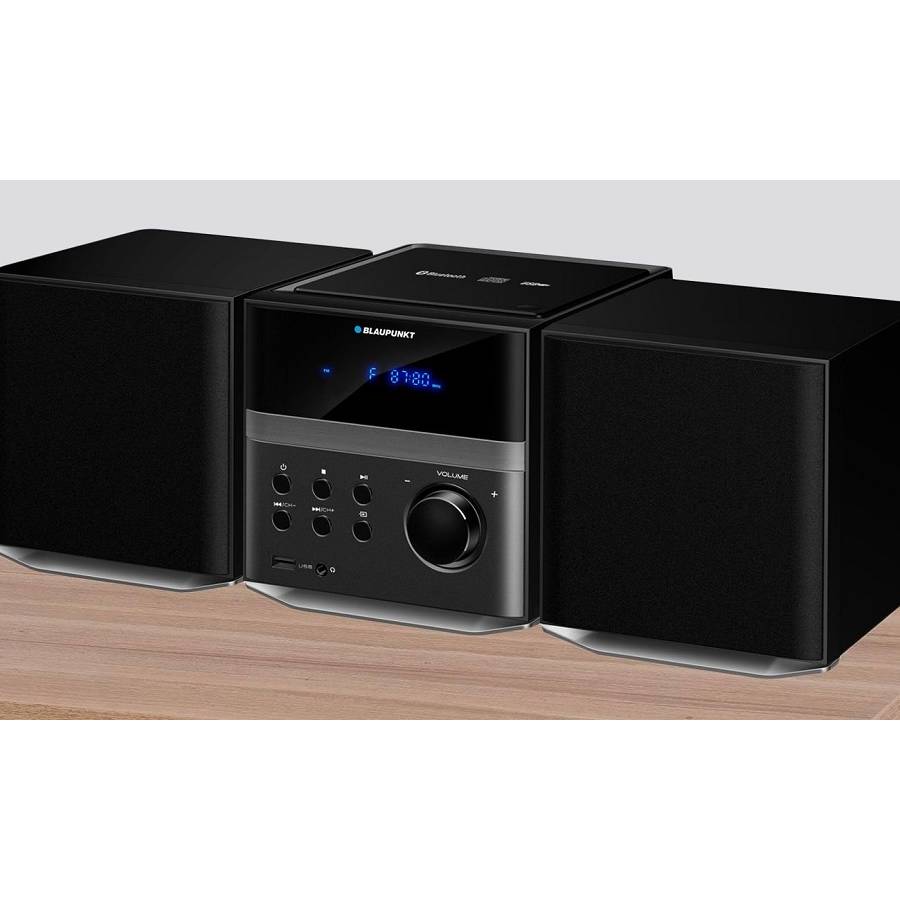 Microsistem Buetooth cu Ecran LCD, AM / FM, Intrare AUX, USB, 10 W, Negru