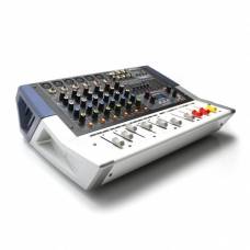 Mixer 4 Canale 450W, Consola DJ, Intrare USB, Conexiune bluetooth, Intrari microfon, 12 kg, Negru/Albastru