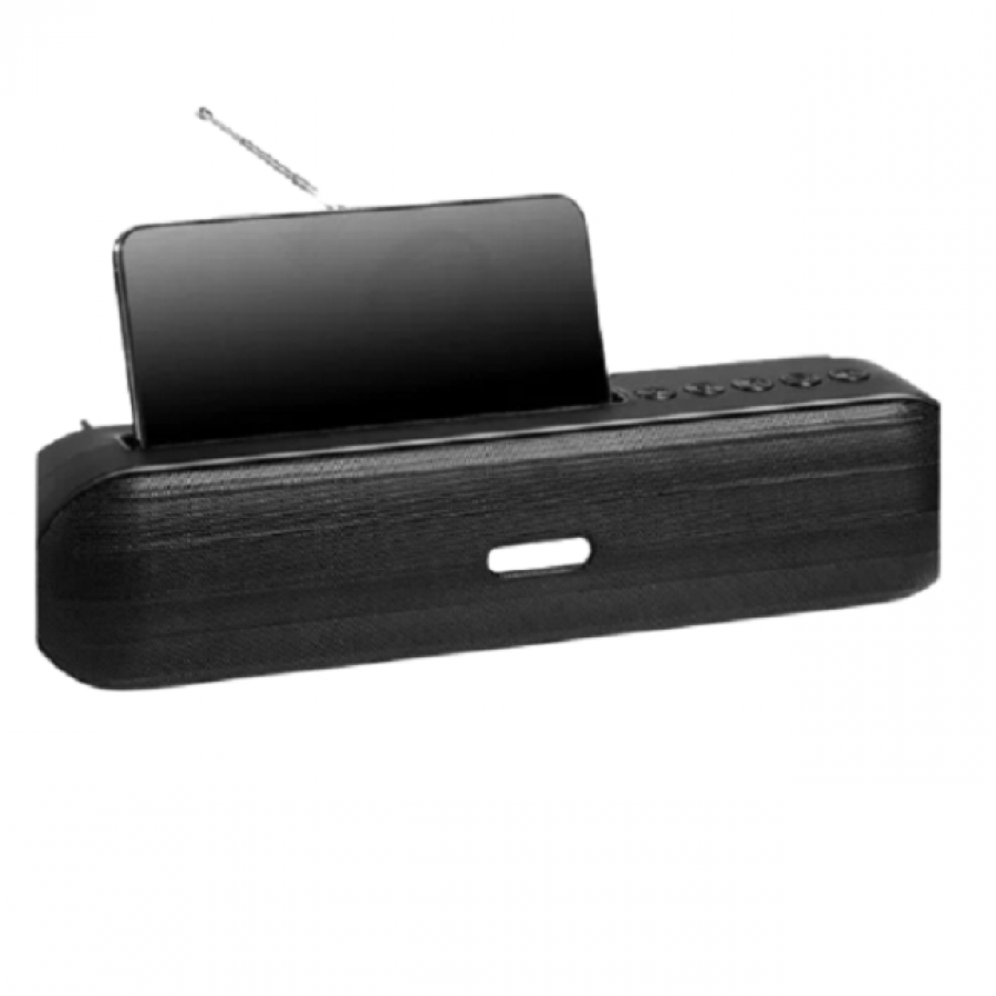 Boxa Portabila, Suport De Telefon, Bluetooth, Usb, Tf, Fm, Putere 5w, 1200 Mah, Negru