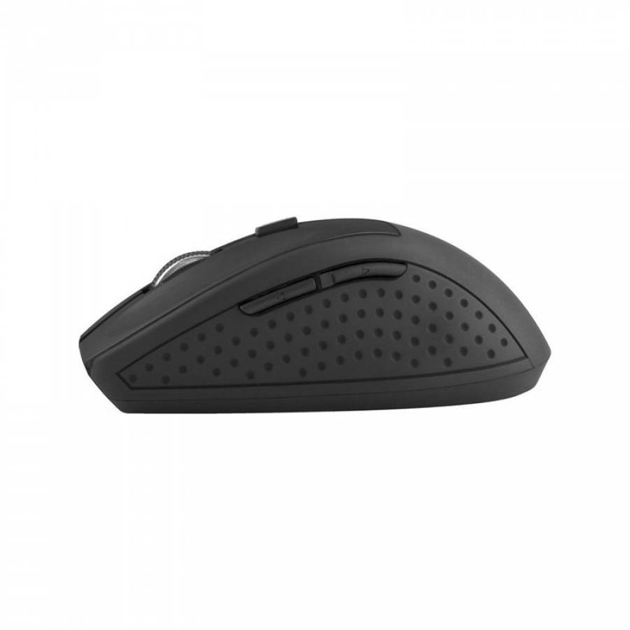 Mouse Bluetooth cu Senzor Optic, 1000/2400 DPI, 6 Butoane, Forma ergonomica, Distanta de actiune 10 m, Negru