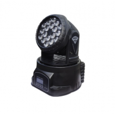Moving Head RGB KlaussTech 18 LED, 54 W, Controler DMX, Display digital, Alimentare 220 V, Metal si Plastic, Negru