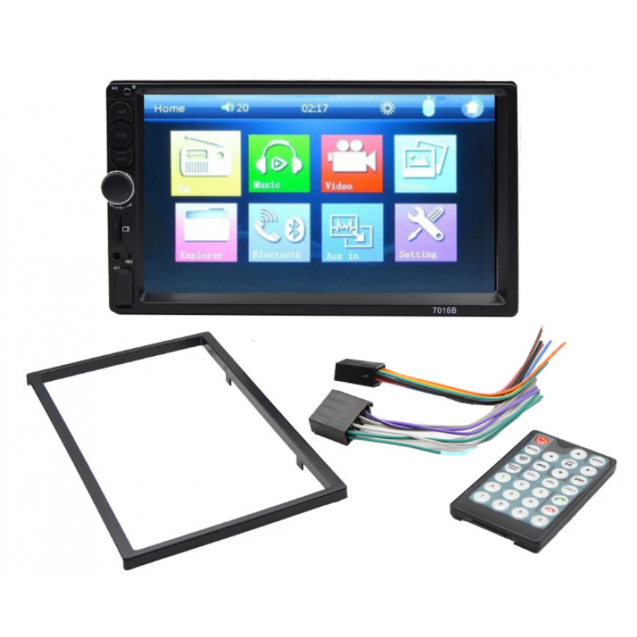 Mp5 Player Auto KlaussTech 2DIN Bluetooth, 60W x 4, LCD TFT 7