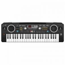 Orga Electronica Cu Microfon Inclus, 49 De Clape, 6 Melodii Demo, 10 Ritmuri, 10 Tonuri, Display Digital, Functie Control Efecte, Functie Inregristrare, Negru/alb