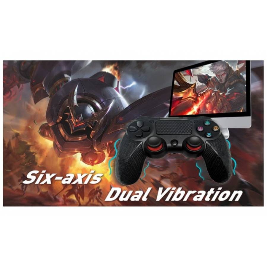 Controler Wireless pentru PS4, Vibratie Activa, Reincarcabil, Indicator LED, Design ergonomic, Negru