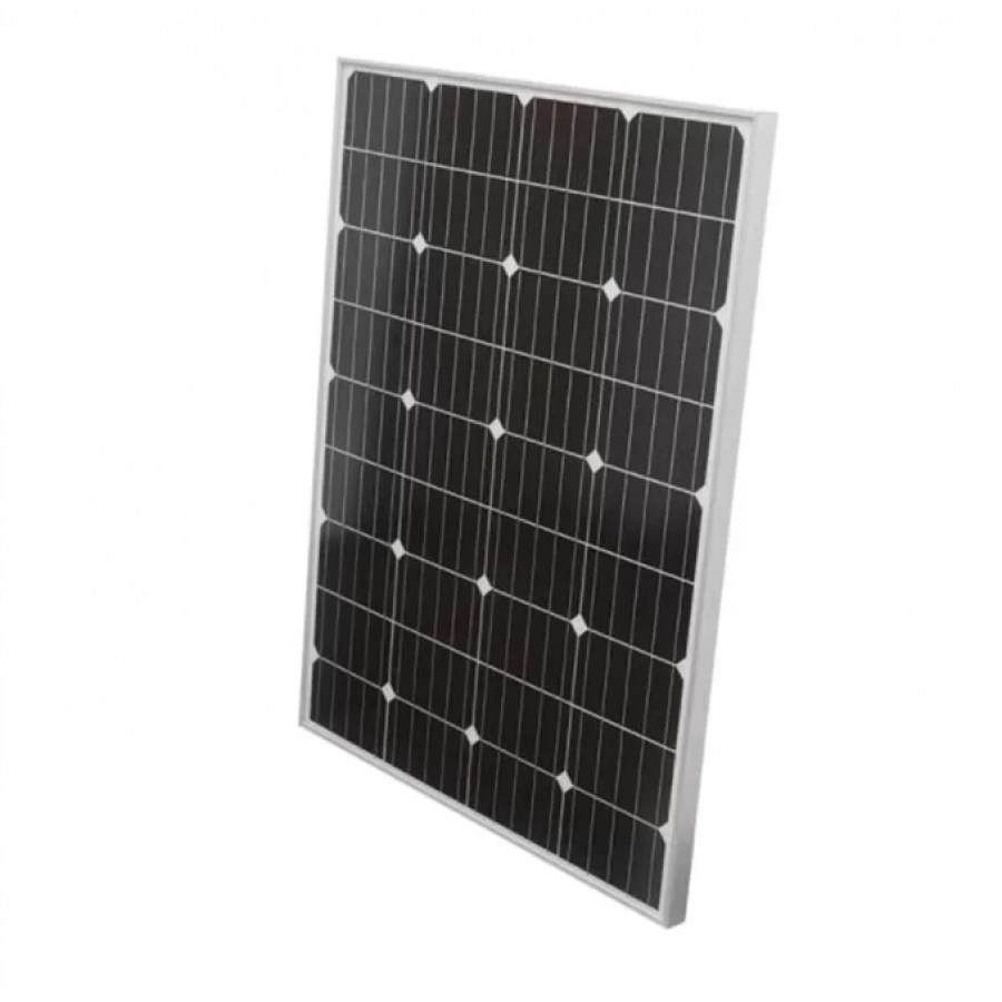 Panou solar fotovoltaic de 100W, Monocristalin, 120 x 54 x 3 cm, 36 celule, Cadru din aluminiu anodizat, Negru