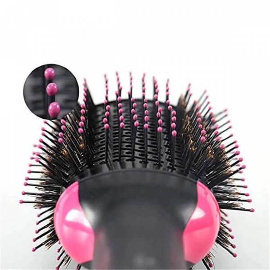 Perie KlaussTech Electrica 3 in 1 de par, 1000 W, 3 Trepte temperatura, 3 Nivele putere, 33 x 11 cm, Antistatic, Negru/Roz