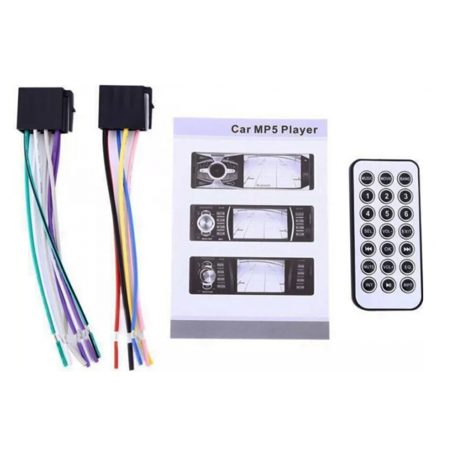 MP5 Player Auto KlaussTech 1DIN cu Ecran LCD  4.1, 4 x 45 W, Bluetooth, AUX si USB, Radio, Telecomanda, Negru