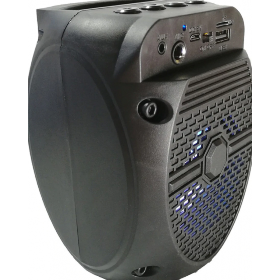 Boxa Portabila KlaussTech, 5 W, Bluetooth, USB, Lumini LED, AUX IN, Radio FM, 1200 mAH, MicroSD, Negru