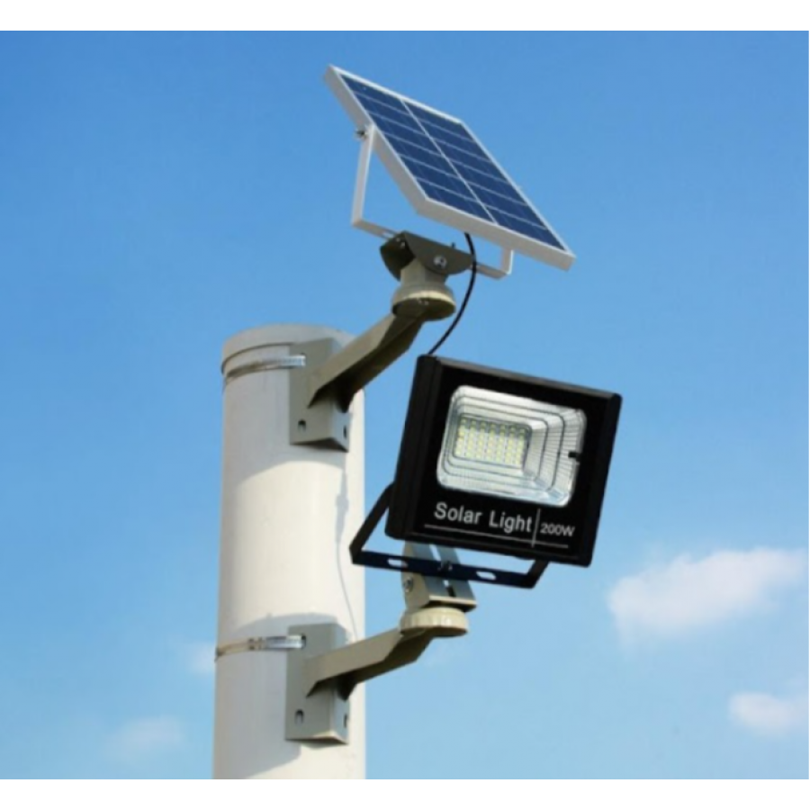 Proiector Solar LED KlaussTech, Protectie IP66, Panou Solar, 1500 mAH, Temperatura culoare 6500 K, Modern, Portocaliu